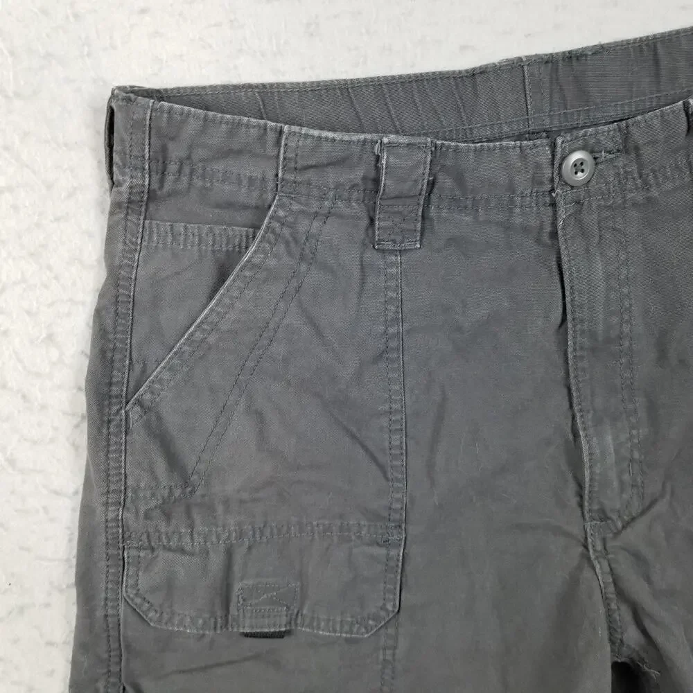 Wrangler Cargo Shorts Mens 36‎ Gray Utility Pockets Outdoor Casual Cotton